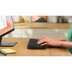 Logitech K250 Keyboard - Compact - Wireless Connectivity - Czech - Graphite - Bluetooth - 10 m - On/Off Switch Hot Key(s) 