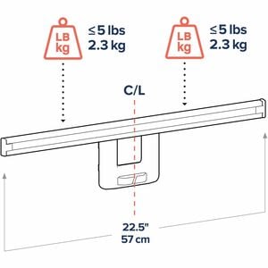 Ergotron Mounting Rail for Monitor, Holder, Mounting Shelf, Display - Horizontal - 4.54 kg Load Capacity - 100 x 100, 75 x