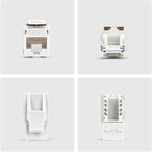 StarTech.com Jack Keystone Cat6, Lot de 24 Prises Ethernet RJ45 Keystone, Prise Murale UTP Cat6, Connecteur à 90° 110 Punc
