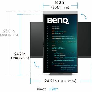 BenQ RD270Q 27" Class WQHD LED Monitor - 16:9 - 68.6 cm (27") Viewable - In-plane Switching (IPS) Technology - LED Backlig