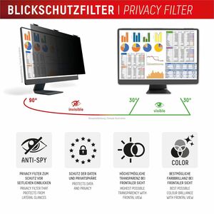 Displex Privacy Safe 3H Blendfrei Blickschutzfilter für Universal - für 55,9 cm (22 Zoll) Widescreen LCD Monitor - 16:10 -
