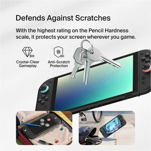 Belkin ScreenForce 9H Tempered Glass Anti-glare Screen Protector for Nintendo - Clear - For LCD Gaming Console - Scratch R