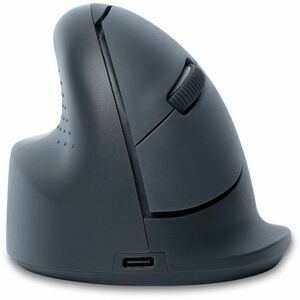 R-Go HE Basic Vertical Mouse Maus - Bluetooth - USB-Typ C - Optisch - 3 Taste(n) - Grau - Mac, Windows - Kabel/Drahtlos - 