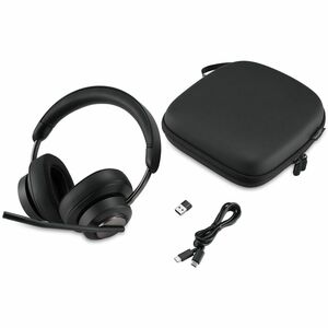ACCO H3000 Kabellos Über das Ohr, Kopfbügel Stereo Headset - Schwarz - Microsoft-Teams-Zertifizierung - Google Assistant, 