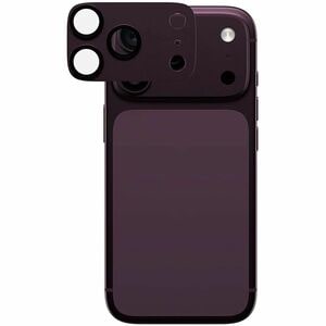PanzerGlass Fender Camera Lens Protector - Dark Cherry - Glass, Aluminium