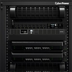 CyberPower OR500LCDRM1U Smart App LCD UPS Systems - 500VA/300W, 120 VAC, NEMA 5-15P, 1U, Rackmount, 6 Outlets, LCD, PowerP