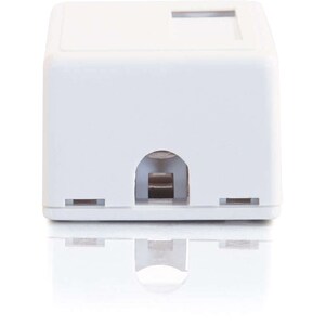 C2G 1-Port Keystone Jack Surface Mount Box - White - 1 x Socket(s) - White