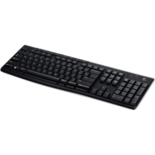 Logitech K270 Keyboard - Wireless Connectivity - USB Interface - Danish, Norwegian, Swedish, Finnish - Black, White - RF -