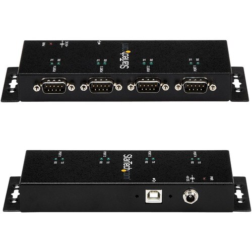 StarTech.com 4 Port USB auf Seriell RS232 Adapter Hub - Industriell DIN-Schienen/ Wandmontagefähig - USB - PC, Mac, Linux 