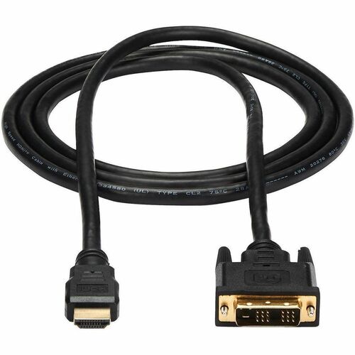 StarTech.com HDMI to DVI Cable - 6 ft / 2m - HDMI to DVI-D Cable - HDMI Monitor Cable - HDMI to DVI Adapter Cable - Connec