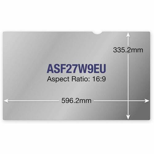 Targus ASF27W9EU Plastic Anti-glare Privacy Screen Filter - Black, Transparent - For 68.6 cm (27") Widescreen LCD Monitor,