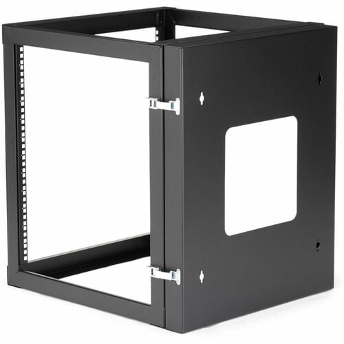 StarTech.com 4-Post 12U Hinged Wall-Mount Network Rack, 19" Open Frame Server Rack, Wall Mount Data Rack for IT Computer E