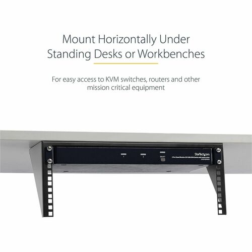 StarTech.com 4 HE 19 Zoll vertikales Wandmontage Rack - Schwarz