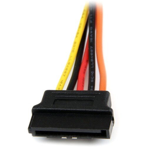StarTech.com 15cm Latching SATA Power Y Splitter Cable Adapter - M/F - 6 inch Serial ATA Power Cable Splitter - SATA Power