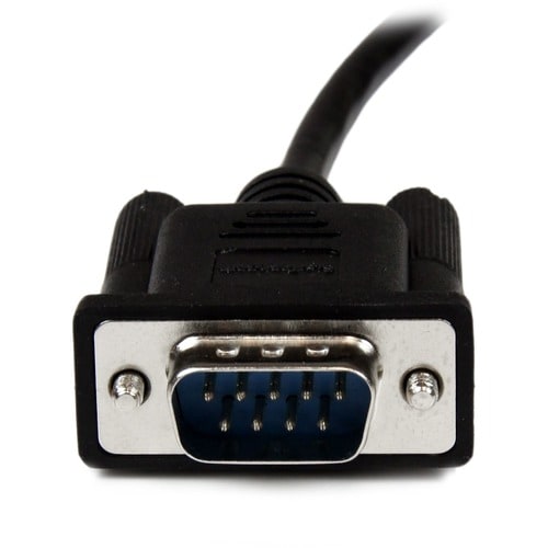 StarTech.com 2m Seriell DB9 RS-232 Nullmodemkabel - Schwarz - St/Bu - Cable for Modem, PC - Abschirmung - 28 AWG - Schwarz