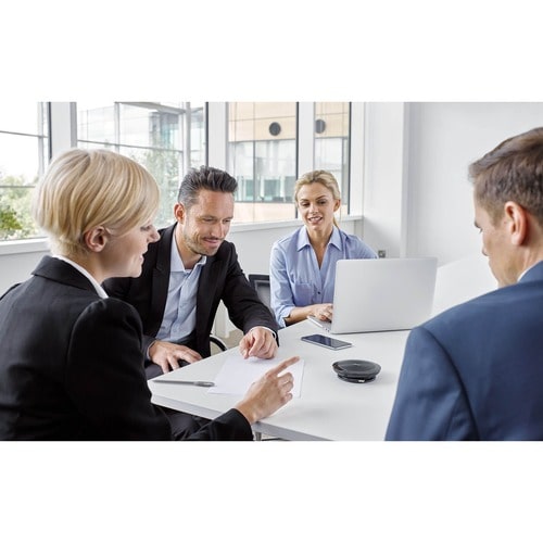 Jabra Speak 510 UC Câblé / Sans fil Bluetooth Haut-parleur Main Libre - Skype Entreprise - Noir - 4 Capacité de personnes 