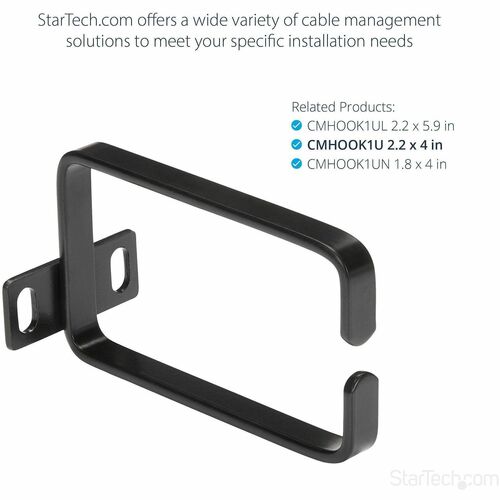 StarTech.com 1 HE Rack Kabelführung/ Kabelmanagement D-Ring - 5,7x10cm - D-ring - 1U Rack-Höhe x 10,16 cm (4 Zoll) Länge -