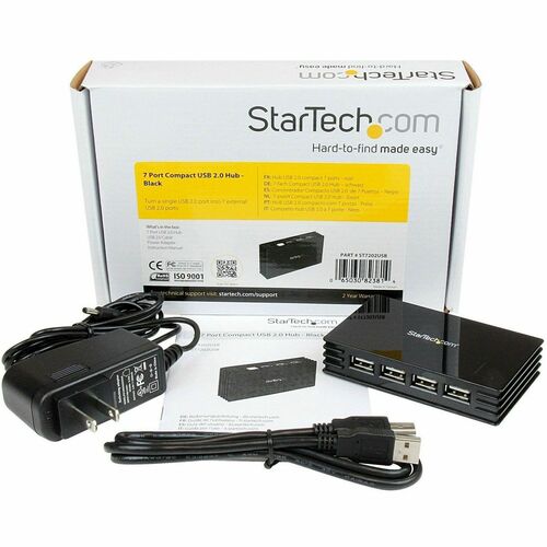 StarTech.com Hub Concentrador USB 2.0 Compacto de 7 Puertos - USB Hi Speed - 7 Total USB Port(s) - 7 USB 2.0 Port(s) - PC,