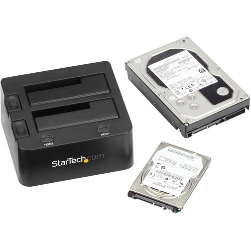 StarTech.com 2-fach USB 3.0 Festplatten Dockingstation mit UASP für 2,5/3,5" SSD / HDD - 2 x HDD unterstützt - 2 x SSD unt
