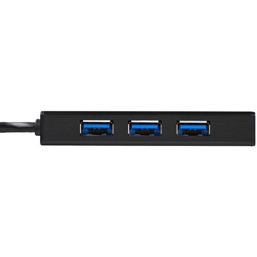 StarTech.com USB/Ethernet Combo Hub - USB 3.0 Type A - External - Black - 3 Total USB Port(s) - 3 USB 3.0 Port(s)1 Network