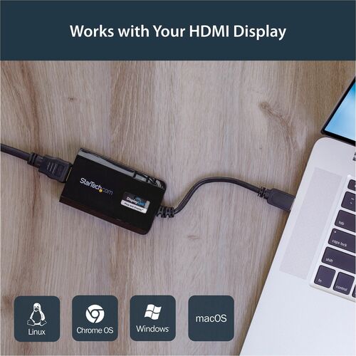 StarTech.com USB 3.0 to HDMI External Multi Monitor Video Graphics Adapter for Mac & PC â€" DisplayLink Certified â€" HD 1