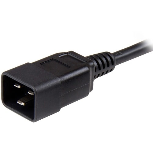 StarTech.com Cable de 1.8m de Extensión, Cable Alargador IEC 320 C13 a IEC 320 C20 Negro, 15A 125V, 14AWG, Cable de Alimen