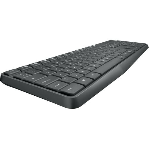 Logitech MK235 Keyboard & Mouse - USB Wireless RF - Keyboard/Keypad Color: Grey - USB Wireless RF - Optical - Pointing Dev