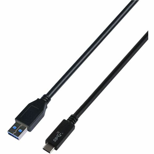 V7 V7U3.1AC-1M-BLK-1E 1.01 m USB-C/USB-A Data Transfer Cable - Cable for USB Device, Wall Charger, MAC, Mobile Device - Fi