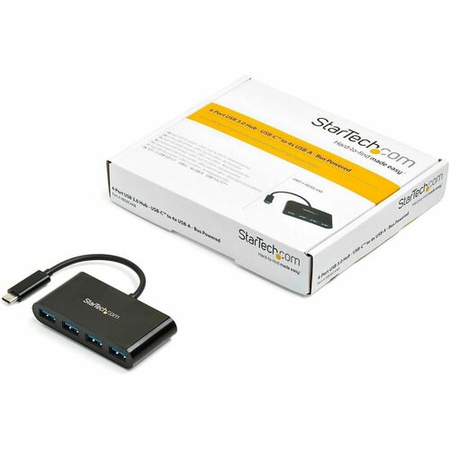 StarTech.com Hub Concentrador USB 3.0 de 4 Puertos - 5Gbps - USB-C a 4x USB A - Alimentado por el Bus - 4 Total USB Port(s
