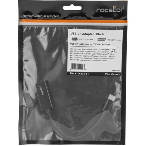 Rocstor Premium USBC to DisplayPort Adapter M/F USB TypeC to DP