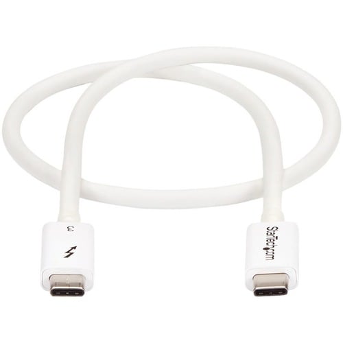 StarTech.com 1.6ft (50cm) Thunderbolt 3 Cable, 40Gbps, 100W PD, 4K/5K Video, Thunderbolt-Certified, Compatible w/ TB4/USB 