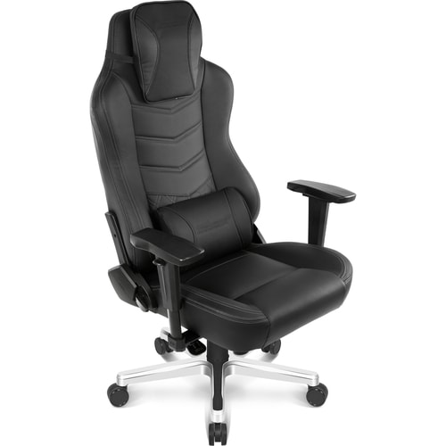 AKRACING Office Series Onyx Computer Chair - Top Grain Leather Seat - PU Leather Back - Black Steel, Metal Frame - 5-star 