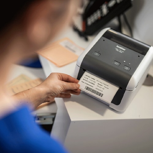 Brother P-touch Td-4520dn Desktop Direct Thermal Printer - Monochrome - Label Print - USB - Serial - 108 mm (4.25") Print 