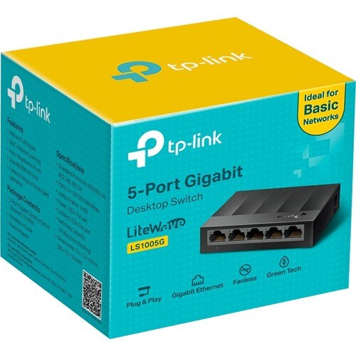 TP-Link LiteWave LS1005G 5 Ports Ethernet Switch - Gigabit Ethernet - 10/100/1000Base-T - 2 Layer Supported - 3.70 W Power