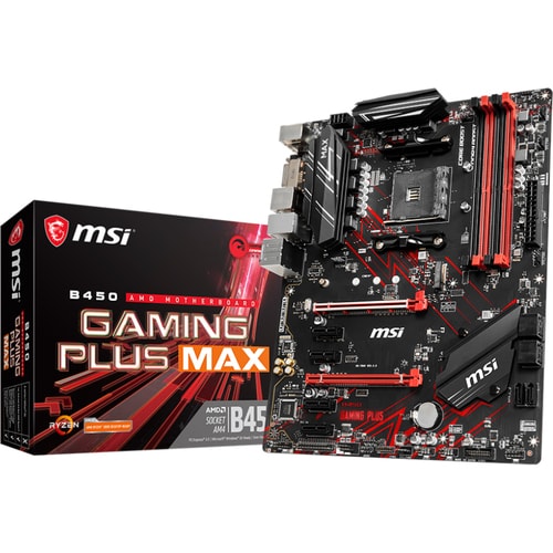 MSI B450 GAMING PLUS MAX Desktop-Mainboard - AMD B450 Chipsatz - Sockel AM4 - ATX - 64 GB DDR4 SDRAM Maximaler Arbeitsspei