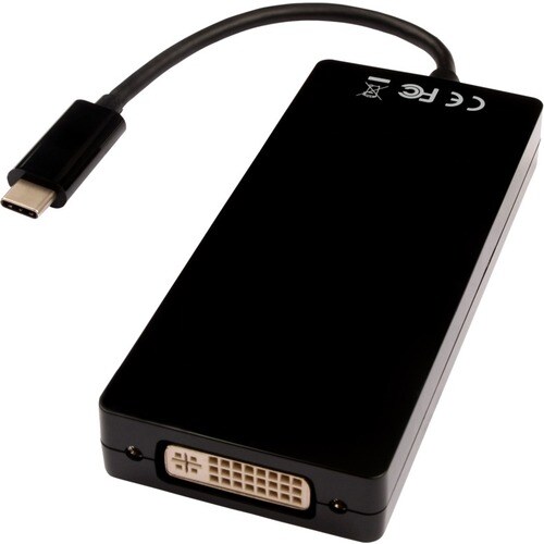 V7 V7UC-DPHDVGADVI-BLK A/V Adapter - 1 x USB 3.2 (Gen 1) Type C - Male - 1 x HDMI 1.4 Digital Audio/Video - Female, 1 x 15
