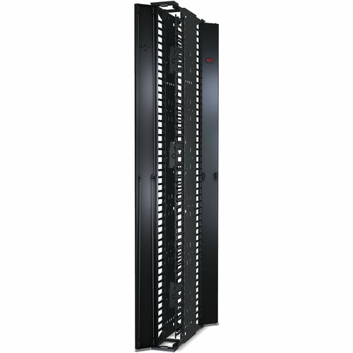 APC by Schneider Electric Cable Organizer - Black - 1 Pack Pack - Cable Manager - 1U Rack Height