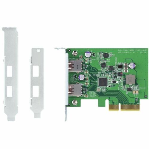 Adattatore USB QNAP QXP-10G2U3A - PCI Express 2.0 x2 - Scheda di inserimento - Supporto UASP - 2 Total USB Port(s) - PC