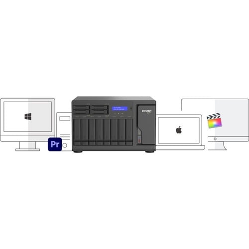 Sistema di memorizzazione SAN/NAS QNAP TVS-H1288X-W1250-16G - 12 x Vani totali - 5 GB Capacità memoria Flash - Intel Xeon 
