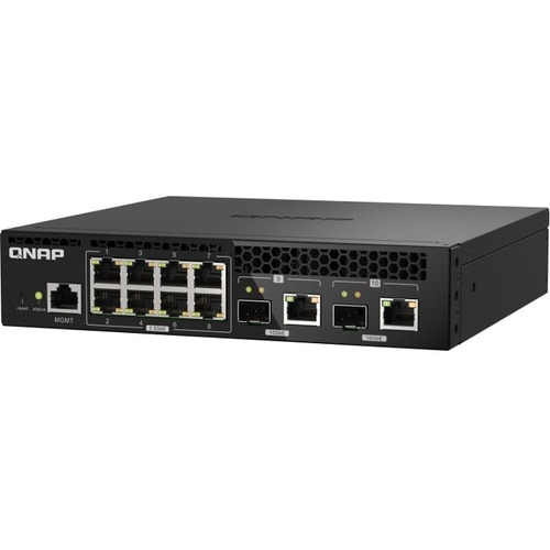 QNAP QSW QSW-M2108R-2C 10 Ports Manageable Ethernet Switch - 2 Layer Supported - Modular - 60 W Power Consumption - Optica