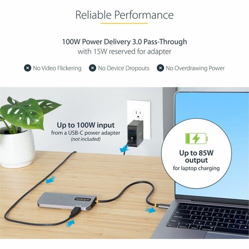 ADAPTADOR MULTIPUERTOS USB C HDMI 4K HUB USB PD 100W DOCK
