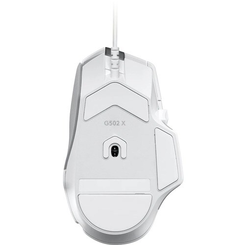 Logitech G G502 X Gaming Mouse - USB Type A - Optical - 13 Button(s) - 13 Programmable Button(s) - White - 25600 dpi - Scr