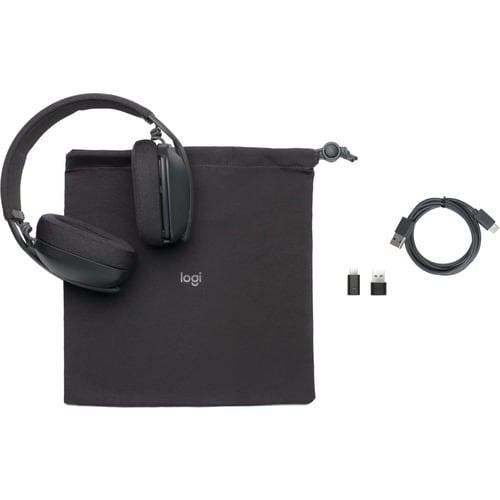 Logitech Zone Vibe Wireless UC Headphones with Bluetooth Adapter - GRAPHITE