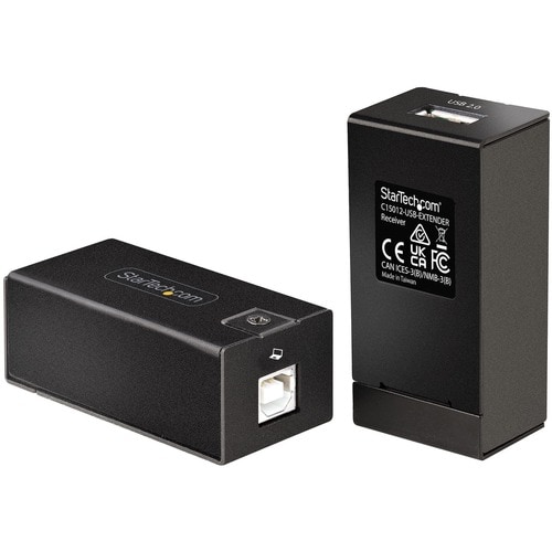 StarTech.com 150m (492ft) USB 2.0 Extender over Cat5e/Cat6 Ethernet Cable, Externally Powered USB Extender/Adapter via RJ4