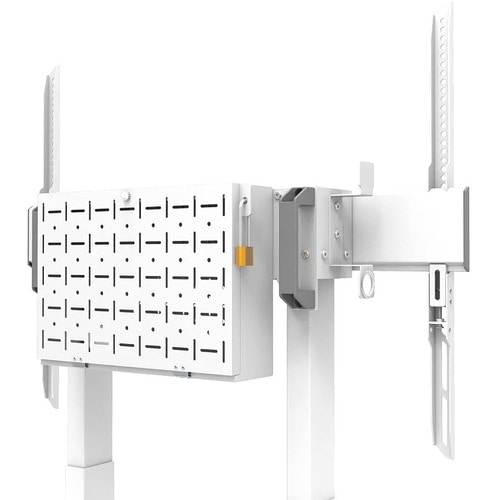 Neomounts Display Cart - 110 kg Load Capacity - 4 Casters - Steel - 1019 mm Width x 831 mm Depth x 2127 mm Height - White