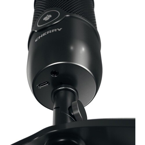 CHERRY UM 3.0 Wired Microphone - Black - 2.50 m - 20 Hz to 20 kHz - Cardioid - Stand Mountable - USB 2.0