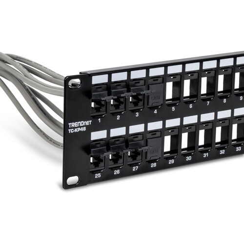 TRENDnet TC-K50C6BK Network Connector - 50 - TAA Compliant - 1 x RJ-45 Keystone Female - Black