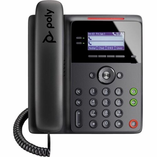 Poly Edge B10 IP Phone - Corded - Corded - Wall Mountable, Desktop - Black - VoIP - 7.1 cm (2.8") LCD - 2 x Network (RJ-45)