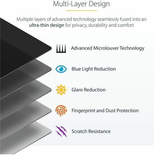 StarTech.com Anti-glare Privacy Screen Filter - 1 - For 40.6 cm (16") Notebook - 16:10 - Blue Light Reduction