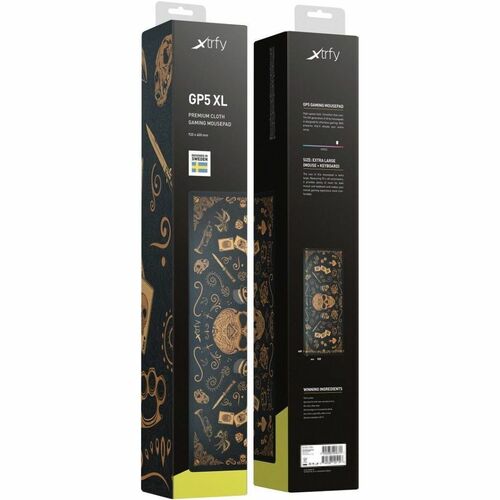 XTRFY GP5 Extra Large Gaming Mouse Pad - Calavera Edition - 4 mm x 920 mm - Rubber - Anti-slip - Mouse/Keyboard